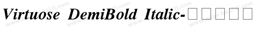 Virtuose DemiBold Italic字体转换